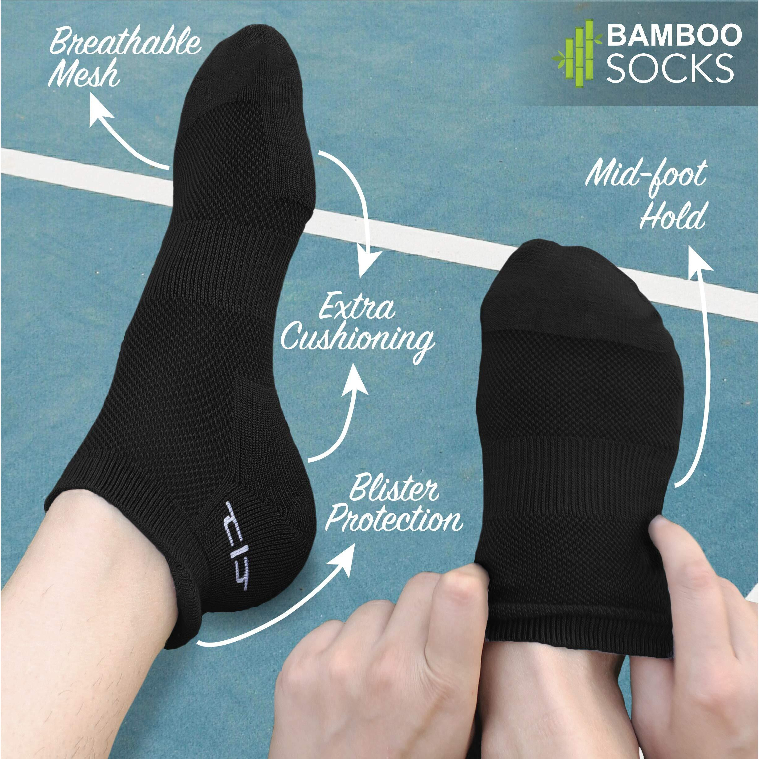 HEELIUM Bamboo Socks for Women Ankle Length Anti-Odour & Breathable Padded Base & Anti-bacterial Softer than Cotton Made in India