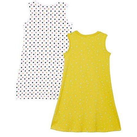 Amazon Brand - Jam & Honey Girls Dress | 100% Cotton Printed | Sleeveless & Full Sleeves Knee Length Dresses for Girls