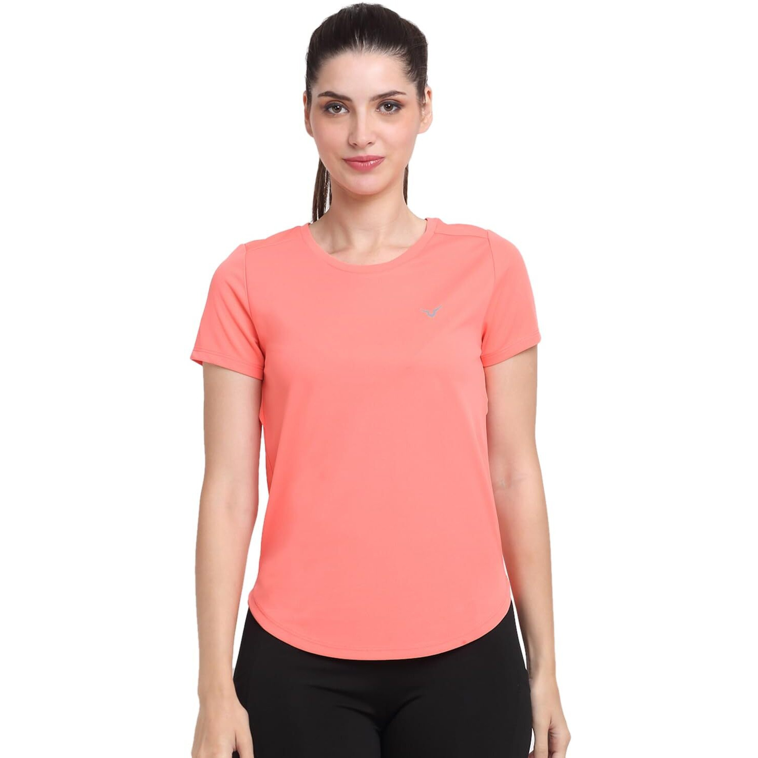 Invincible Womens Open Back Top Coral Color Small