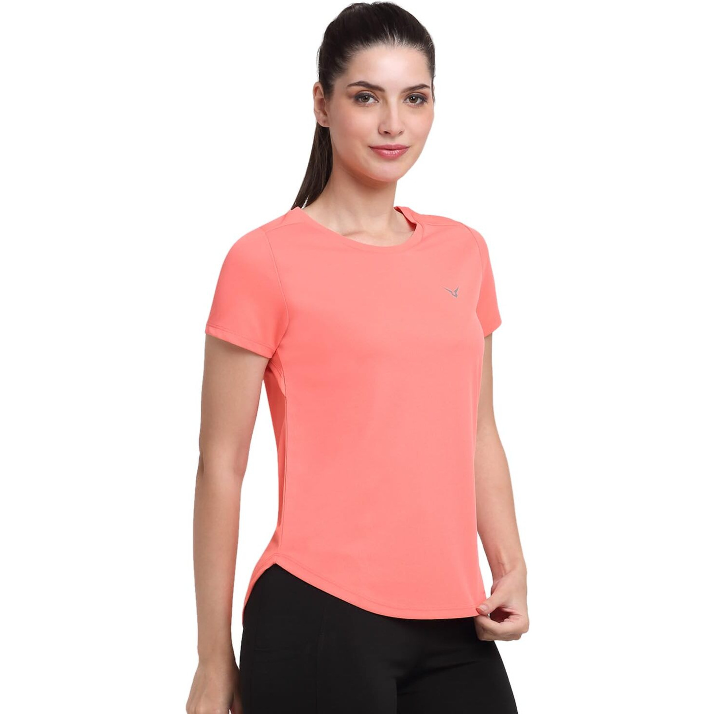 Invincible Womens Open Back Top Coral Color Small