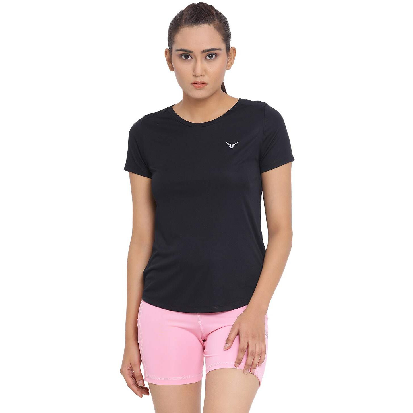 Invincible Womens Trending Fashion Athleisure Open Back Top (Black Small)