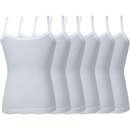 BODYCARE Girls Cotton Half Slip 100% Cotton White Color Soft Comfortable | Skin Friendly | Innerwear | (Pack of 6)