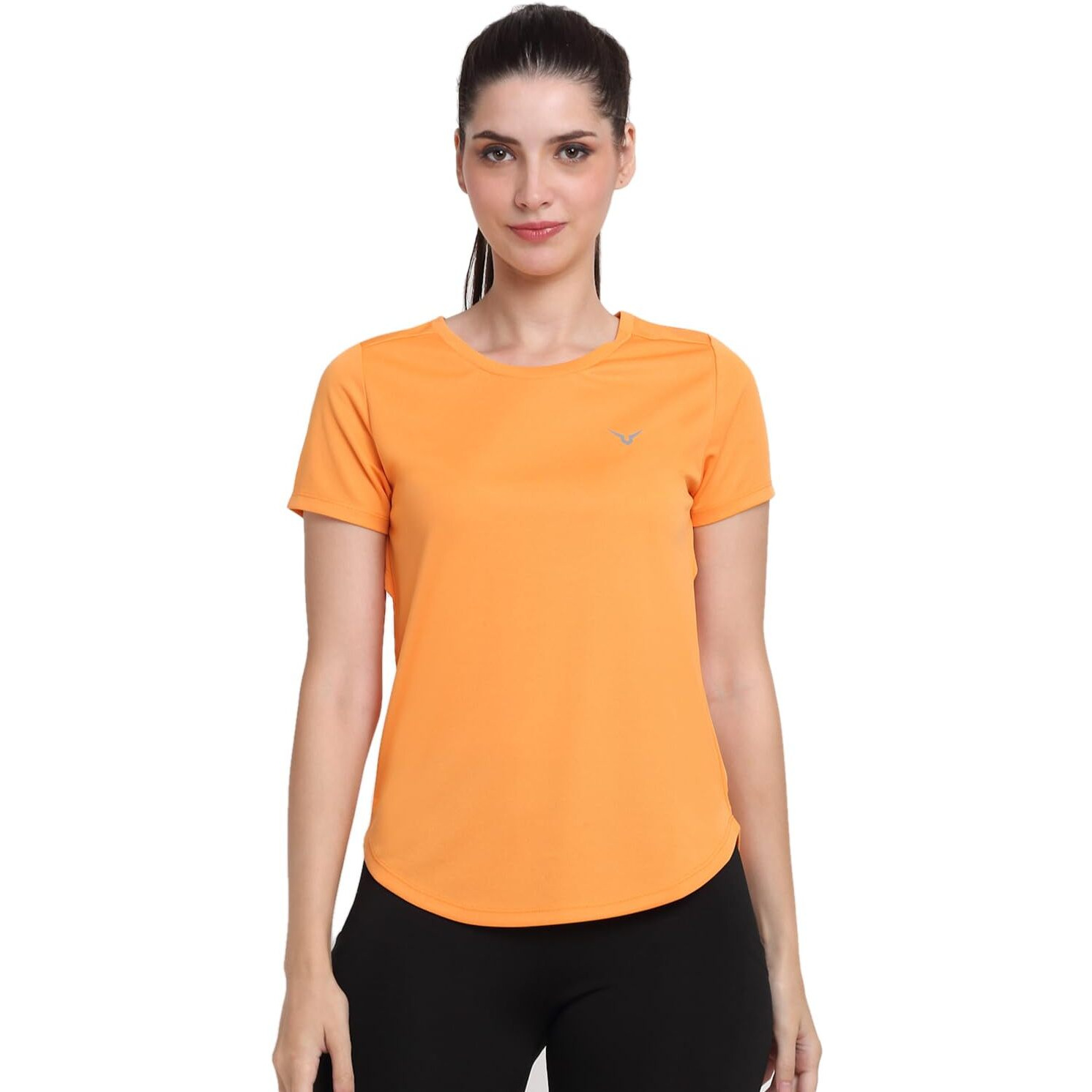 Invincible Womens Open Back Top New Orange Color Small