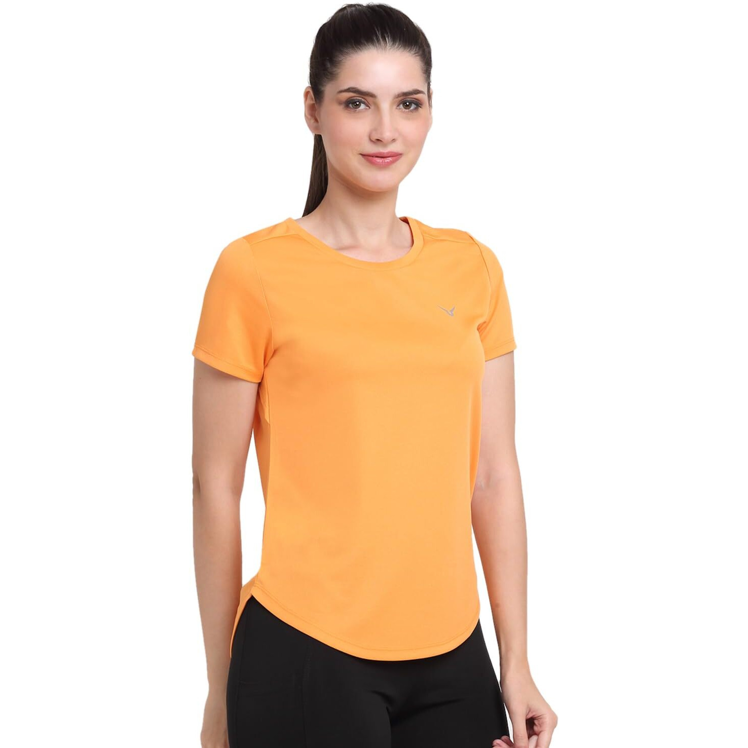 Invincible Womens Open Back Top New Orange Color Small