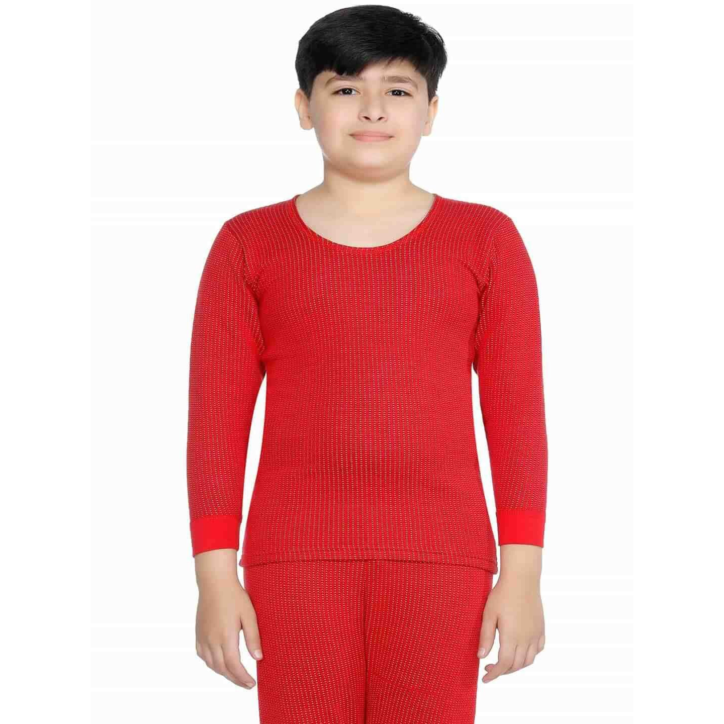 BODYCARE Insider Kids Thermal Top & Bottom Set (Red 60CM | 4-5 Years)