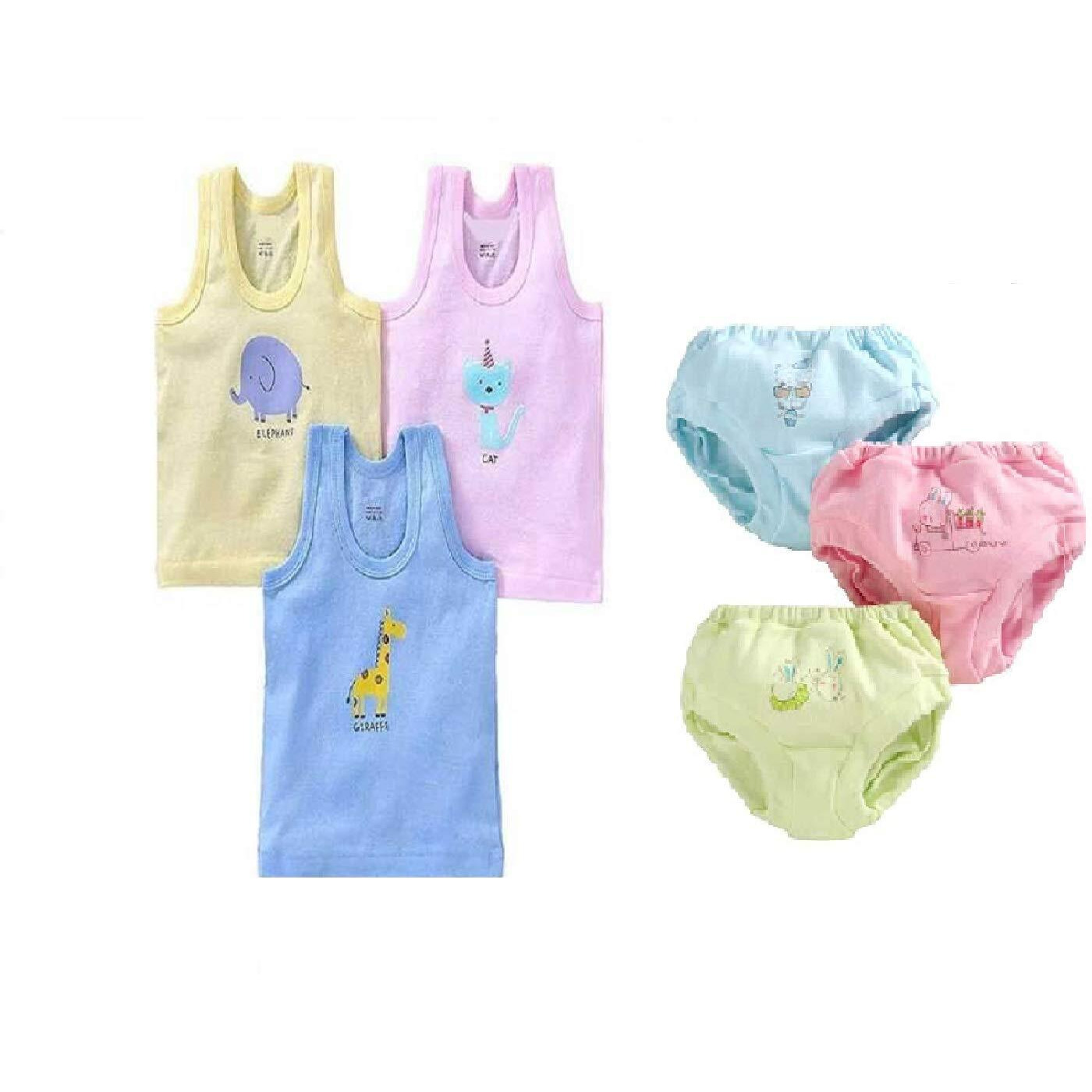 Gilli Shopee Unisex Baby Cotton Bloomers (Pack of 6) (gs vest & bloomer_Desing-1_Multicolor_12 Months-18 Months)