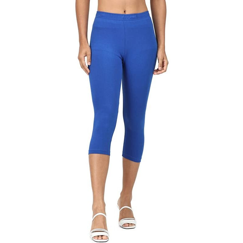 Robinbosky Premium Cotton Lycra Stretchable Capris Leggings (SRoyalBlue)