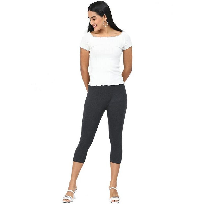 Robinbosky Premium Cotton Lycra Stretchable Capris Leggings (MAntraMel)