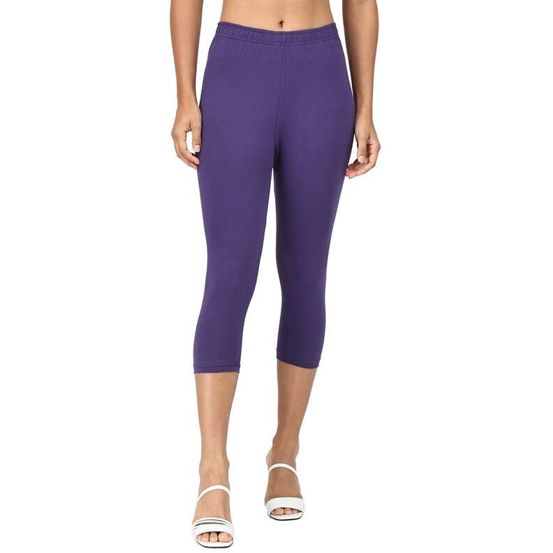 Robinbosky Premium Cotton Lycra Stretchable Capris Leggings (SRussianViolet)