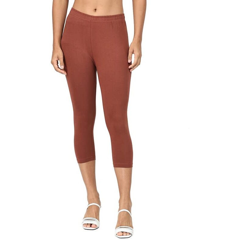 Robinbosky Premium Cotton Lycra Stretchable Capris Leggings (LAlmonds)