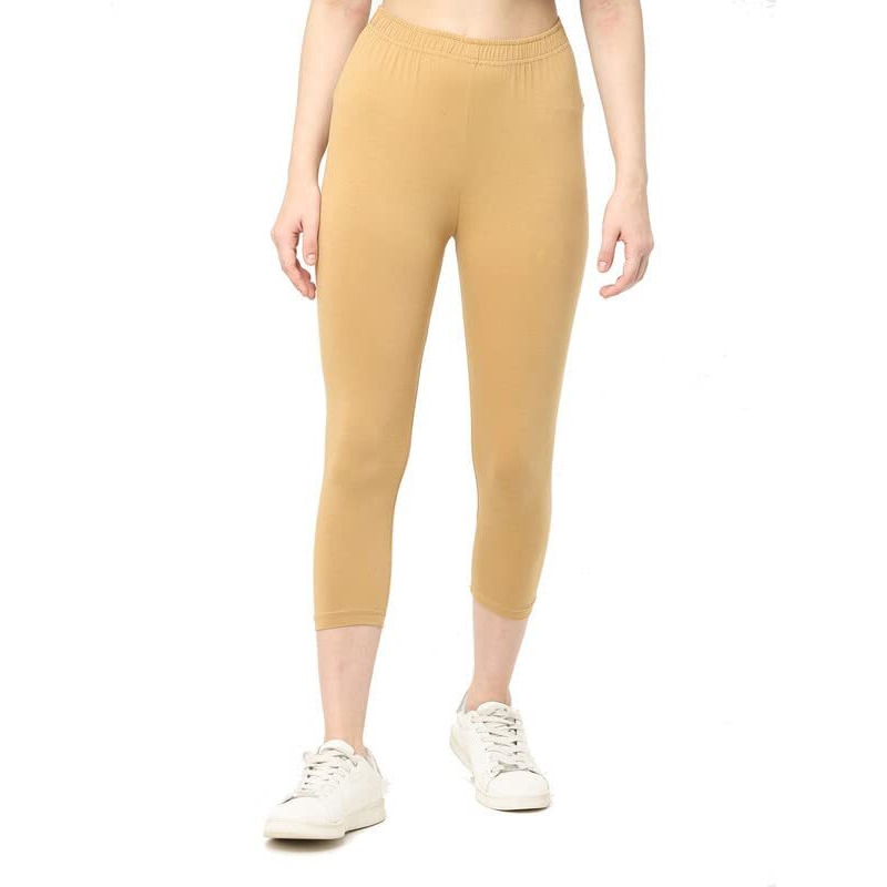 Robinbosky Premium Cotton Lycra Stretchable Capris Leggings (XLSandal)