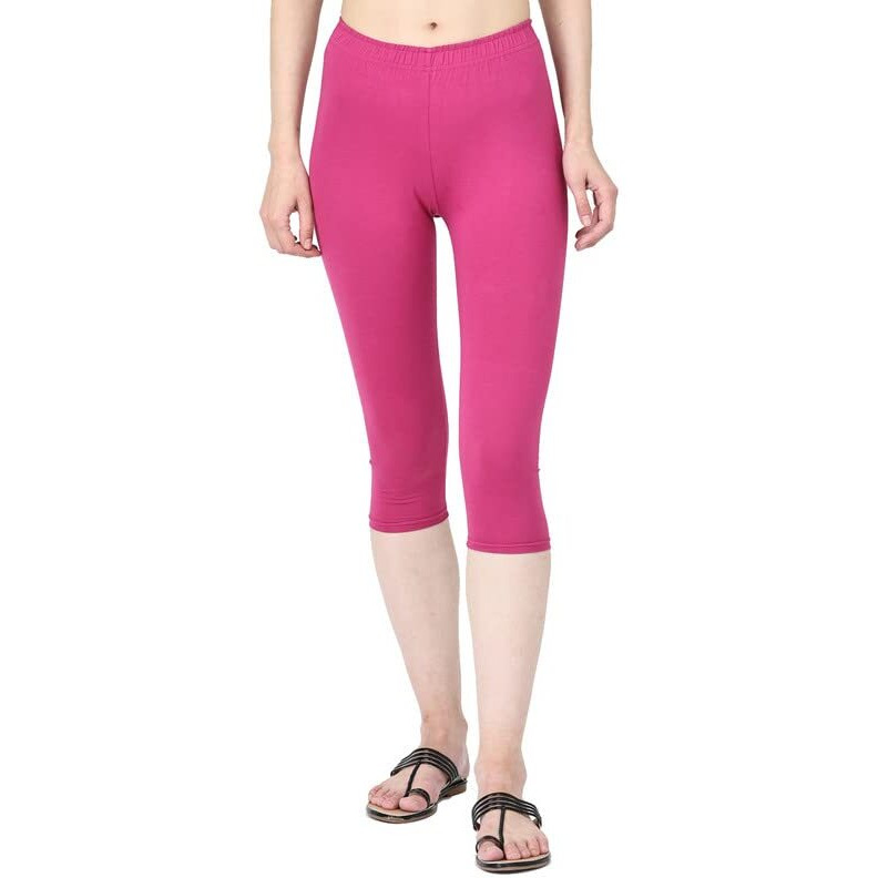 Robinbosky Premium Cotton Lycra Stretchable Capris Leggings (LOrchid)