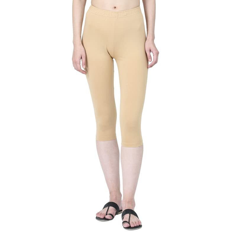 Robinbosky Premium Cotton Lycra Stretchable Capris Leggings (MSkin)