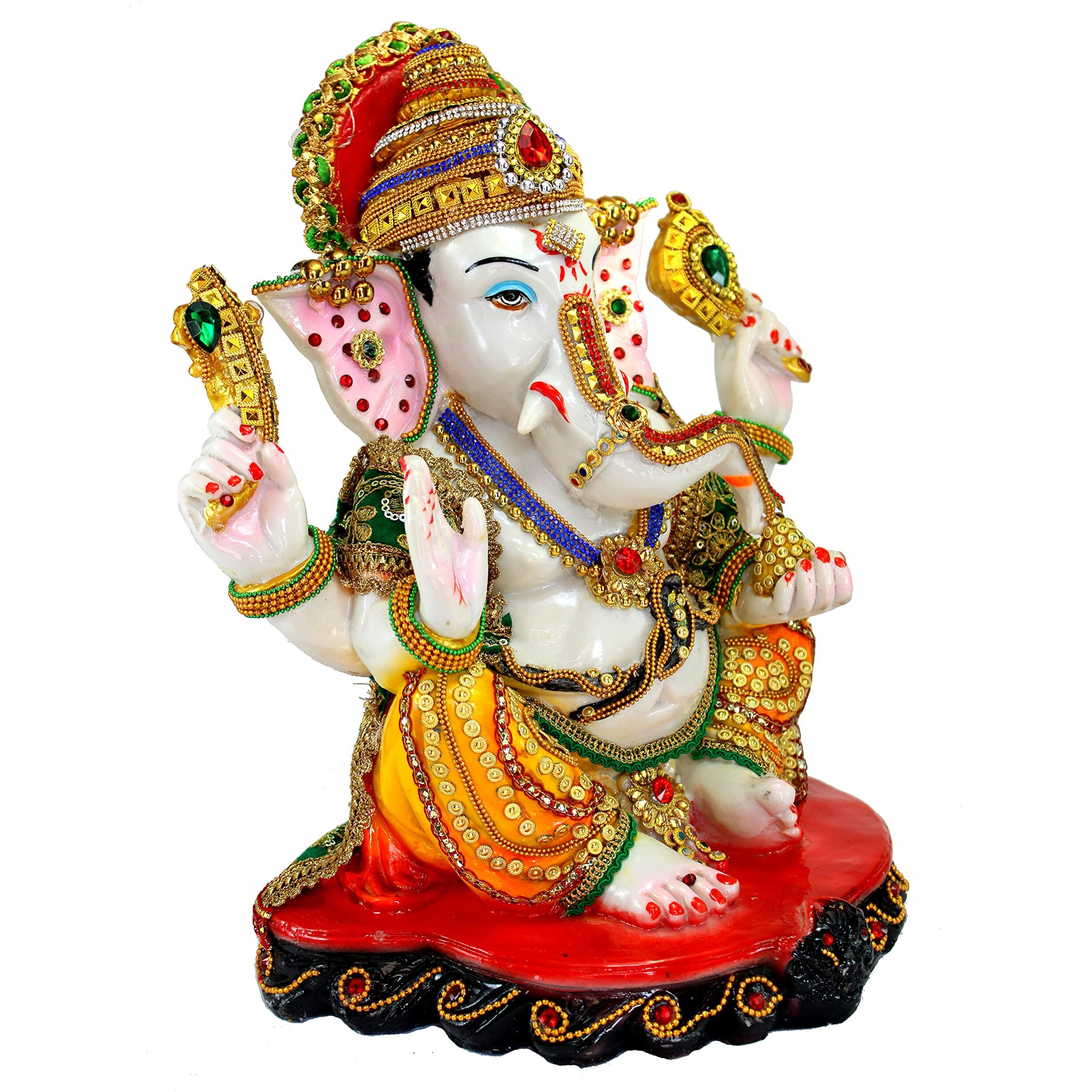 ESPLANADE Resin Ganesh Ganesha Ganpati Murti Idol Statue Sculpture (13) | Pooja idols | Home Decor