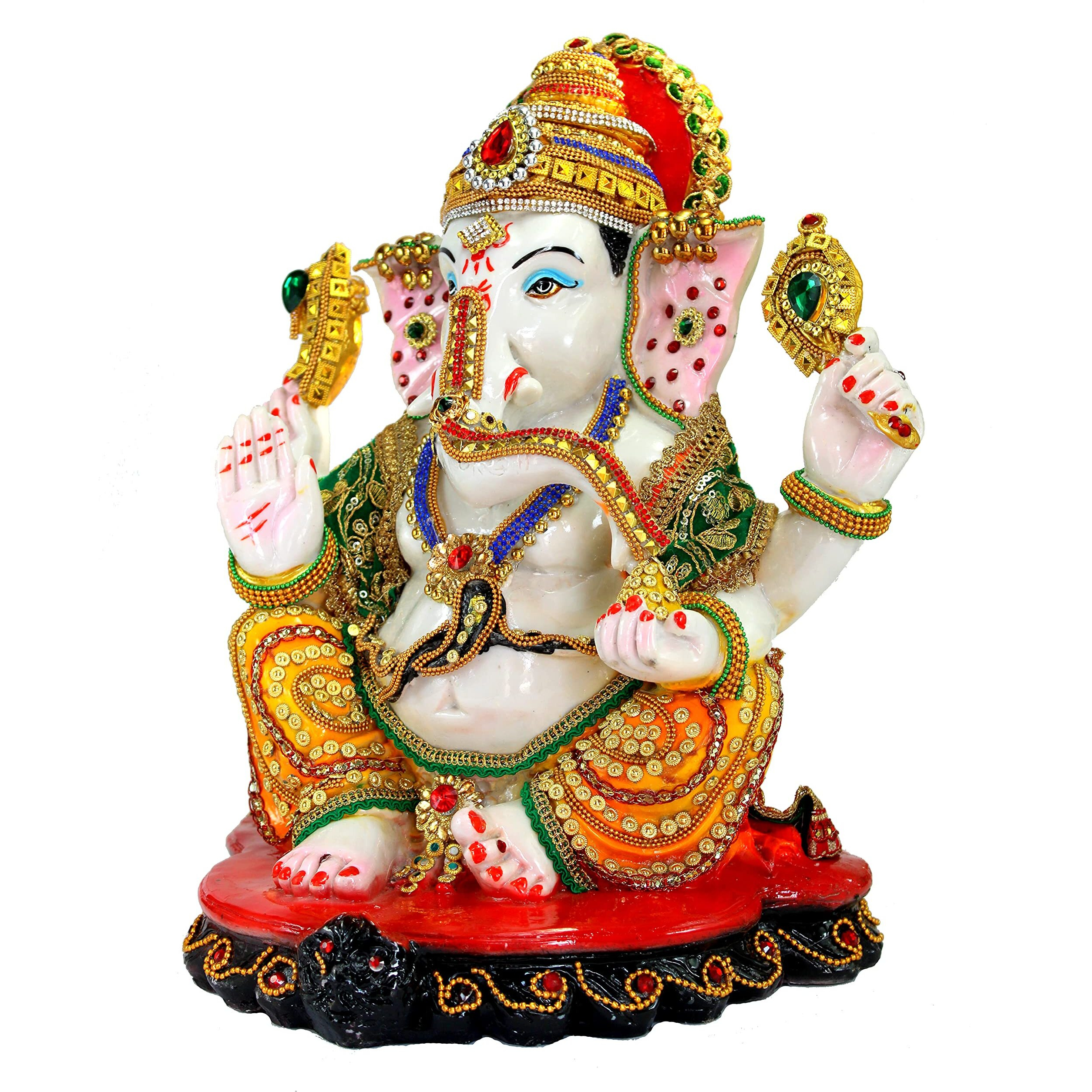 ESPLANADE Resin Ganesh Ganesha Ganpati Murti Idol Statue Sculpture (13) | Pooja idols | Home Decor