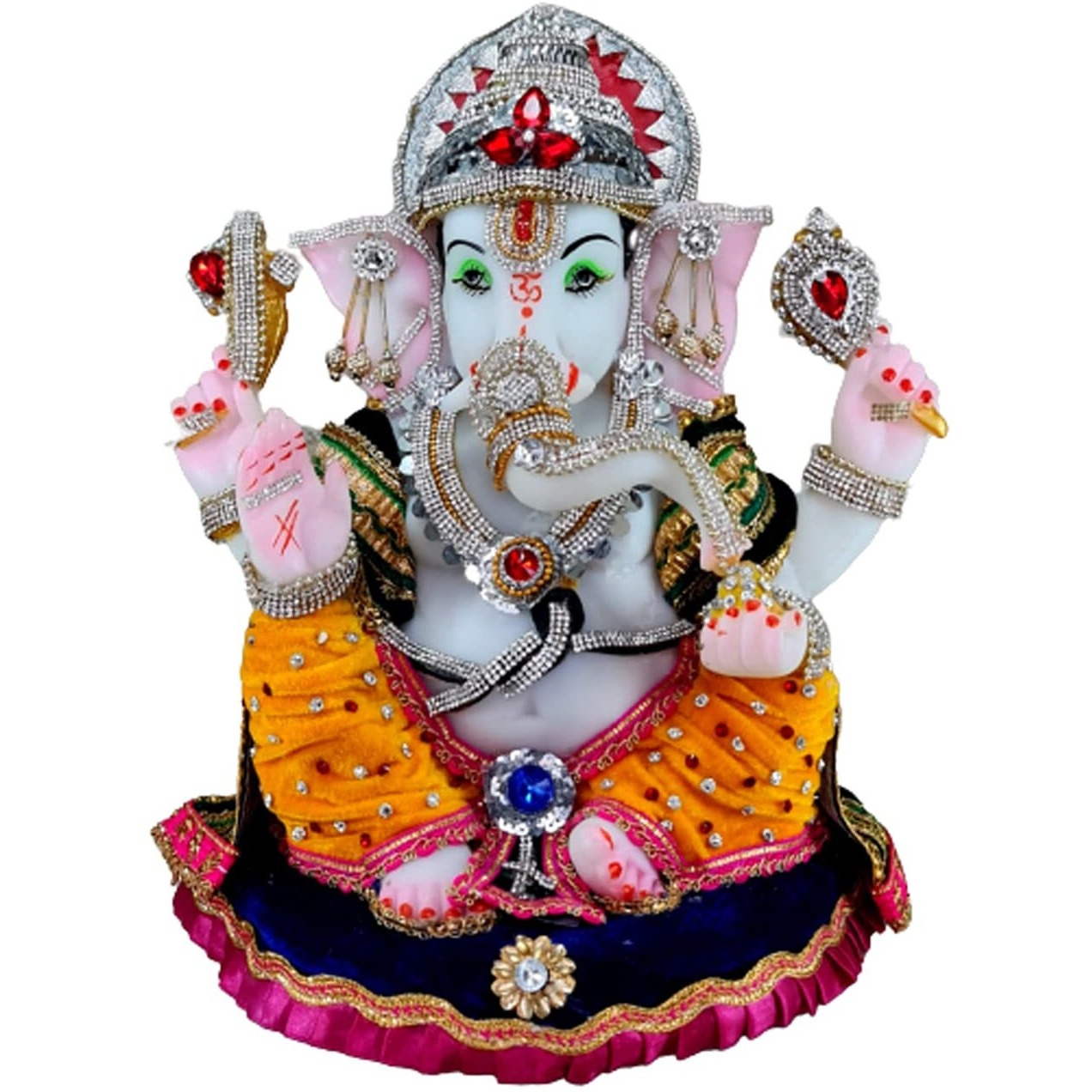 ESPLANADE Resin Ganesh Ganesha Ganpati Murti Idol Statue Sculpture | Pooja Idols | Home Decor - 13.25 Inches - Big Size