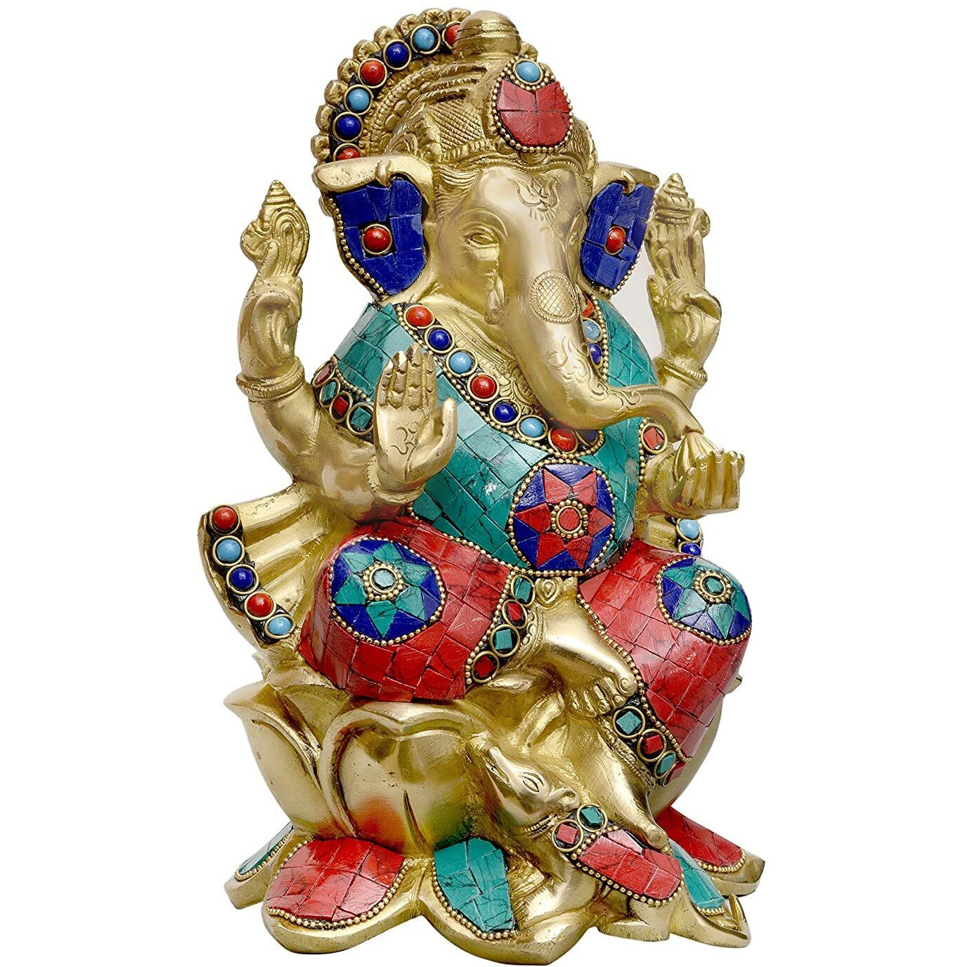 Amazon Brand  Umi Brass Ganesha Ganpati Ganesh Statue Murti idol, Height 9 Inches