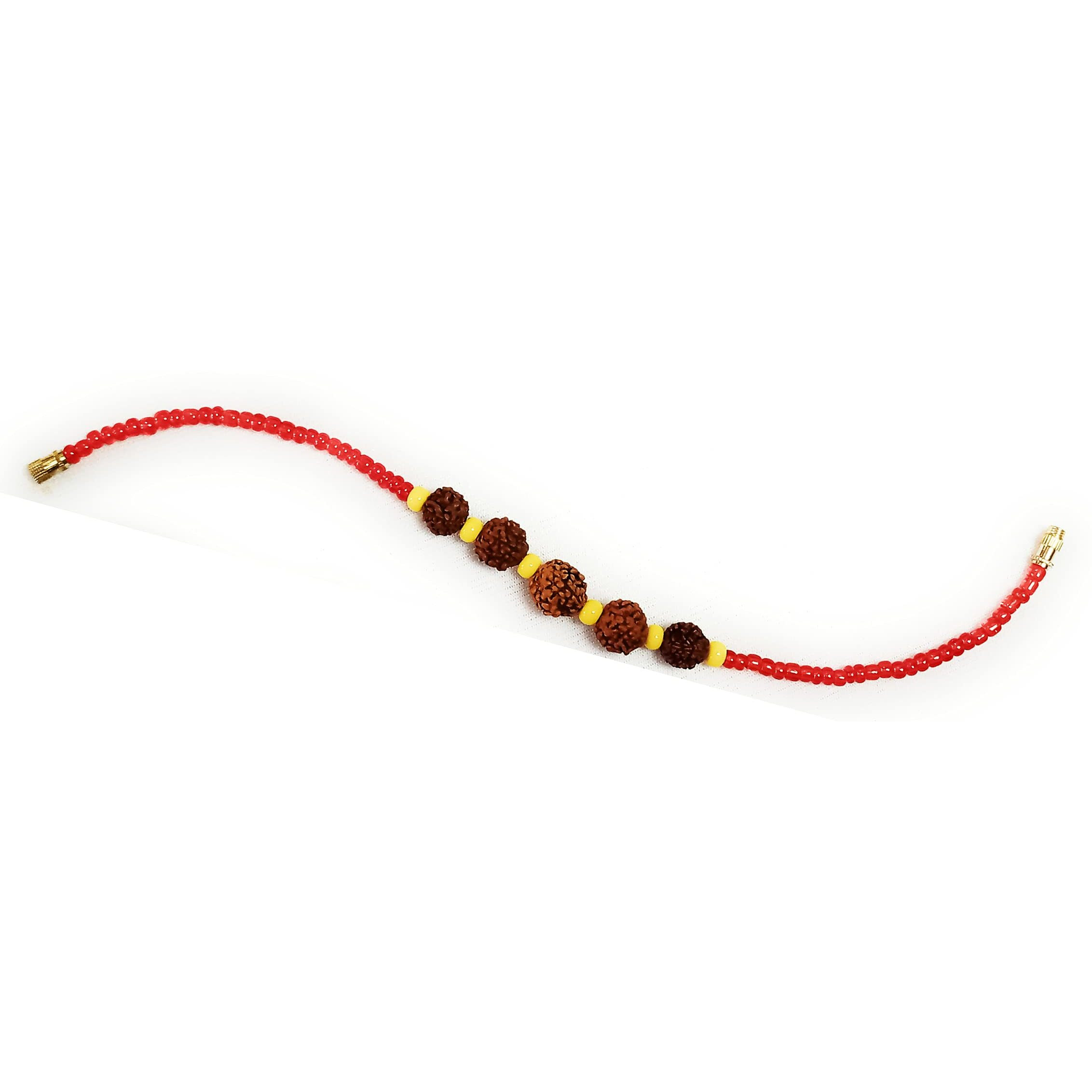 Vado Real Rudraksha Fancy Rakhi with Roli Chawal Tilak for Rakshabandhan (Single-5)