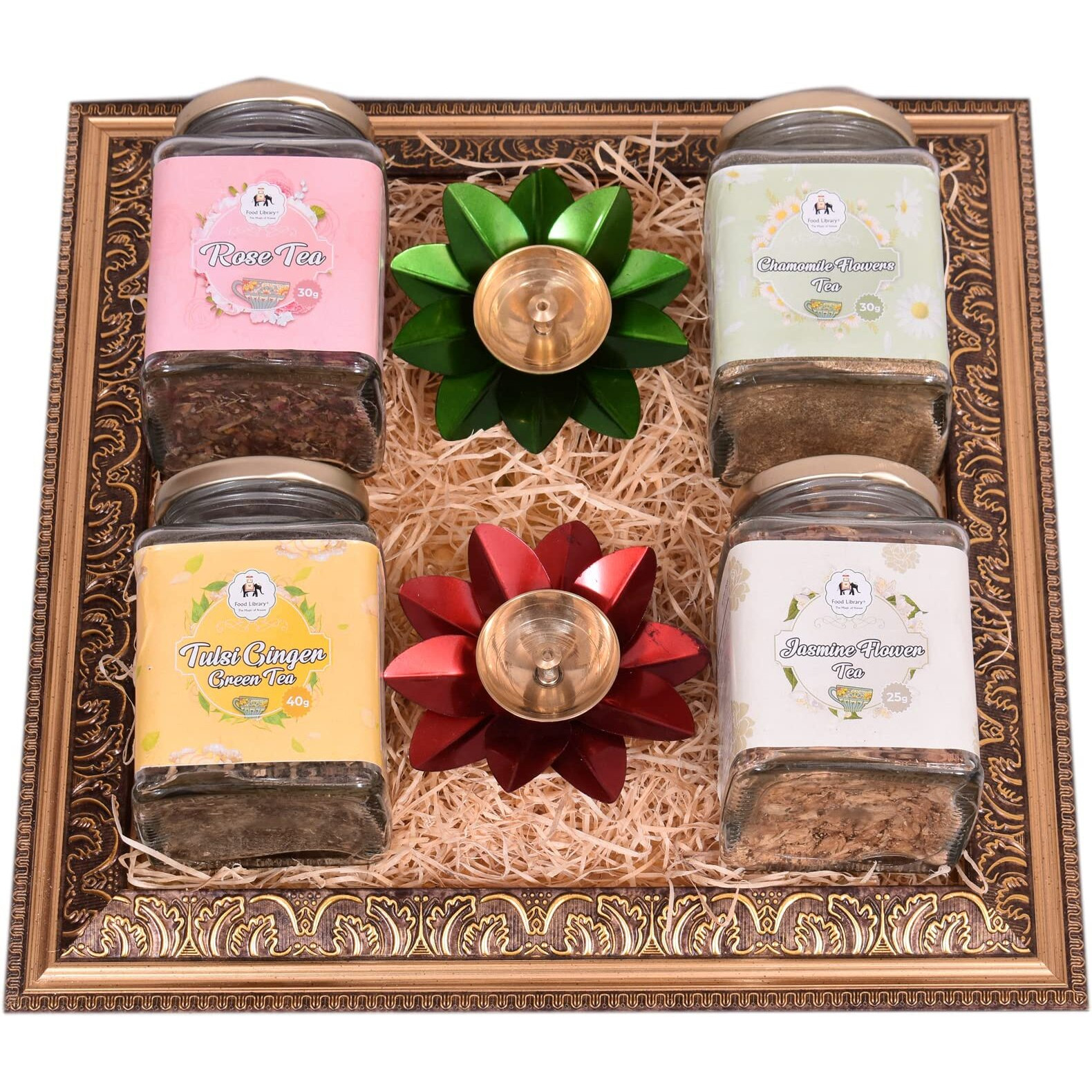 Food Library The Magic of Nature Assorted Tea Gift Set For Birthday/Anniversary/Holi/Rakhi/Diwali/Bhai Dooj Hamper/ 100% Natural