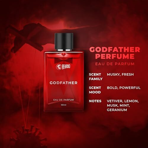 Beardo Godfather Perfume for Men, 100ml | Aromatic, Spicy Perfume for Men Long Lasting Perfume for Date night fragrance | Body Spray for Men | Rakhi Gift For Brother | Gift For Friends