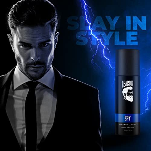 Beardo Perfume Body Spray for men - SPY, 120ml | Aromatic Fresh | No Gas Deo For Men | Long Lasting Deodorant for Men | Date Night Body Deo Gift for Men | Rakhi Gift For Brother | Gift For Friends