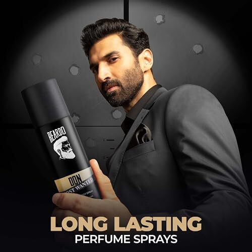 Beardo DON MOST WANTED Perfume Body Spray for Men, 120ml | No Gas Deo Body Spray For Men | Deodorant | Aqua, Citrus Musk Notes | Mens Perfume Long Lasting | Rakhi Gift For Brother | Gift For Friends