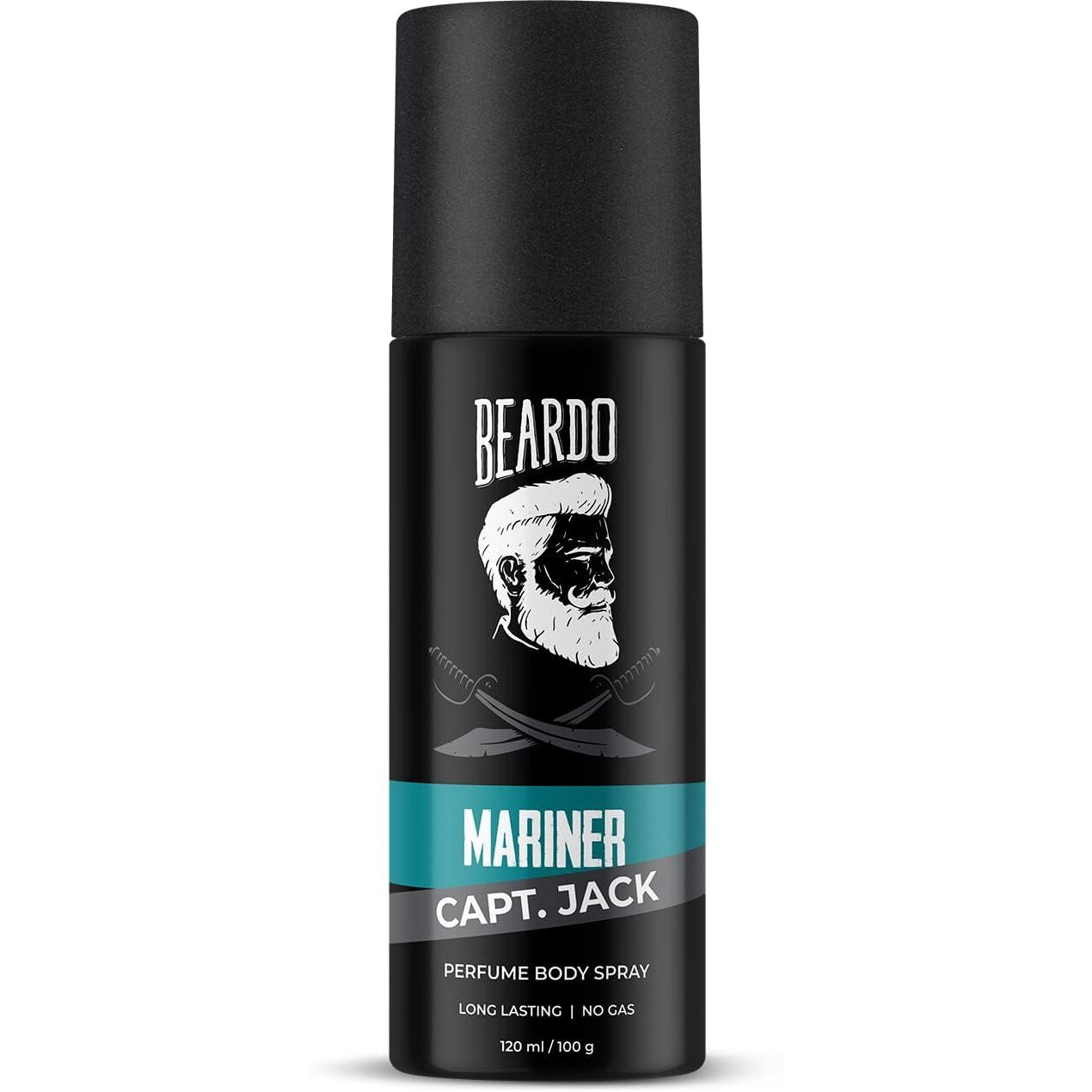 Beardo Mariner Capt Jack Perfume Body Spray, 120ml | Long Lasting No Gas Deo For Men | Day Body Spray Deodorant for Men | Gift for Men | Fresh, Aqua Notes | Rakhi Gift For Brother | Gift For Friends