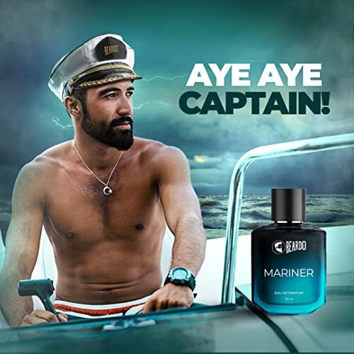 Beardo Mariner EDP for Men, 50ml |Eau De Parfum|Long Lasting Perfume for Men | Body Spray for Men | Day Time Fragrance Body Spray For Men|Fresh, Aqua Notes| Rakhi Gift For Brother | Gift For Friends