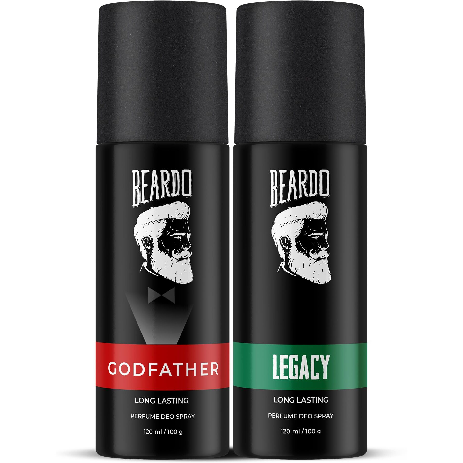 Beardo Legacy & Godfather Perfume Body Spray For Men 150ml Each (Set of 2) Citrus Aromatic Spicy | Deodorant | Deo For Men | Long Lasting Perfume| Rakhi Gift For Brother | Gift For Friends