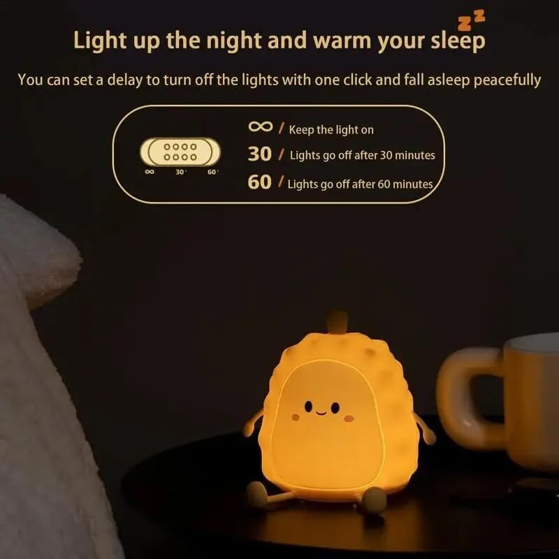 NYRWANA Night Lamp for Bedroom, Cute Lamp, Night Lamp for Kids, Silicone Lamp, Cute Night Lamp, Birthday Gifts, Lamp for Kids, Light Lamp, Rakhi for Brother, Rechargeable (Durain Lamp)