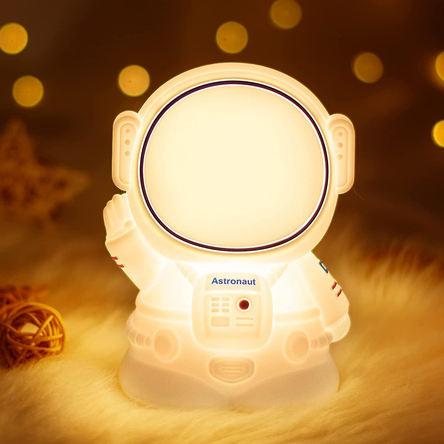 NYRWANA Night Lamp for Bedroom, Cute Lamp, Light Lamp, Night Lamp for Kids, Cute Night Lamp, Silicone Lamp, Birthday Gifts, Kids Room Decor, Rakhi for Brother, Astronaut Lamp (Multicolor)