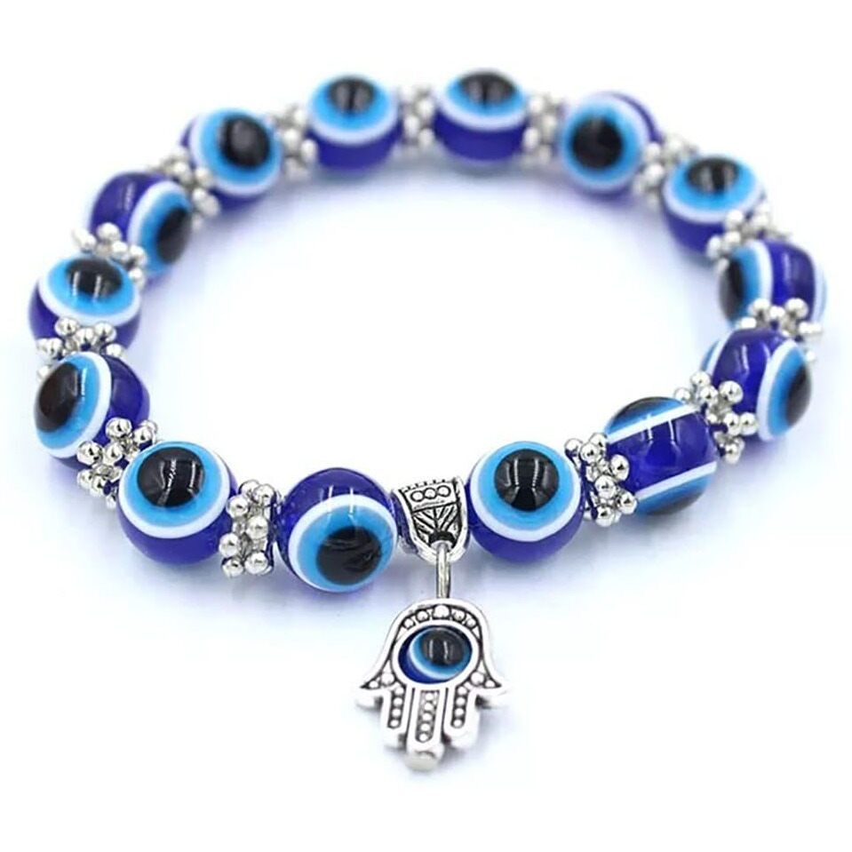 YouBella Jewellery for women Evil Eye Rakhi for Brother Bhabhi Kids Gift Bracelet for Girls/Women and Boys/Men (Blue)