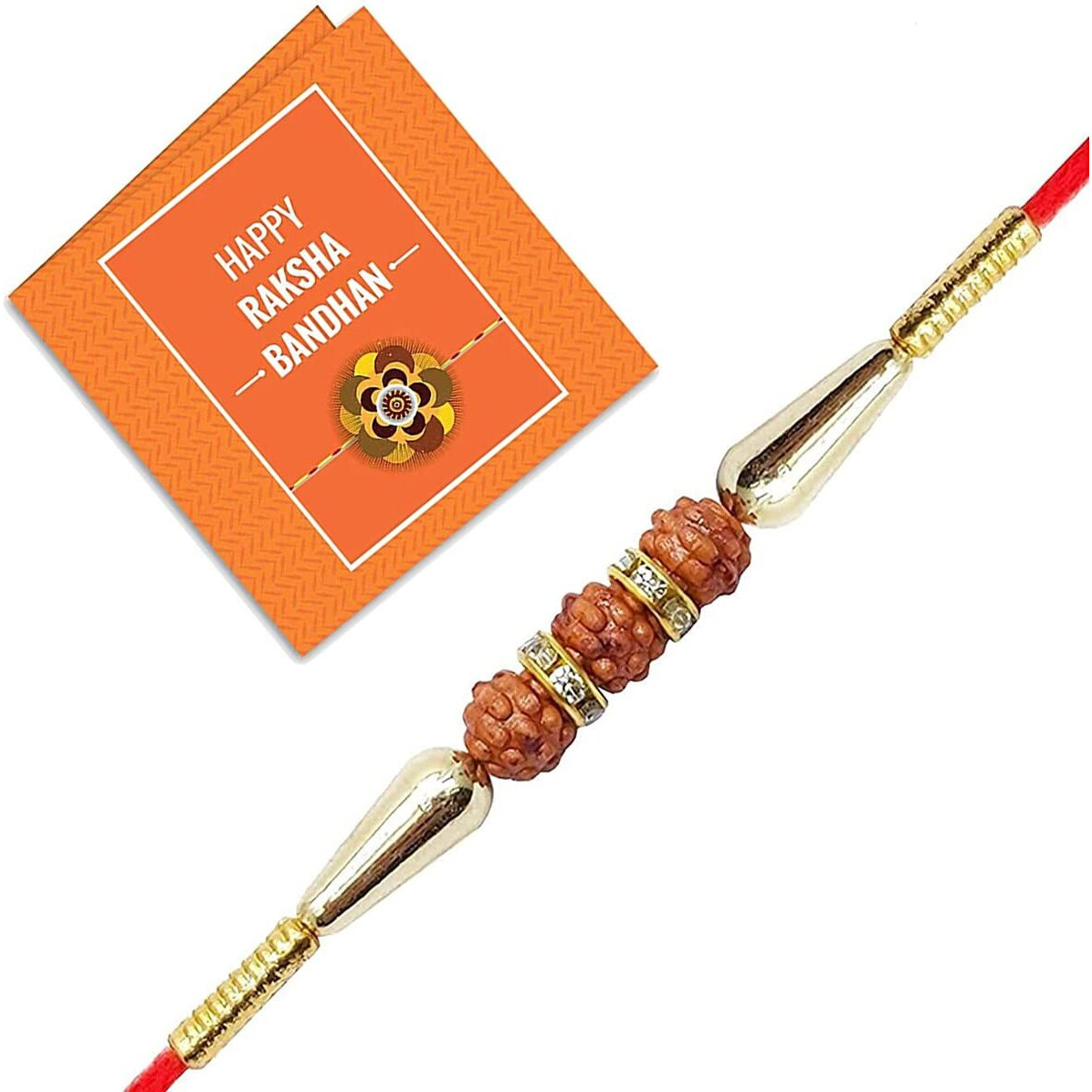 YouBella Greeting Card and Rakhi for Brother and Bhabhi Kids Jewellery Bracelet Rakhi Set Rakhi Combo for Brother, Rakhi Gift for Brother/Bhaiyya/Bhai