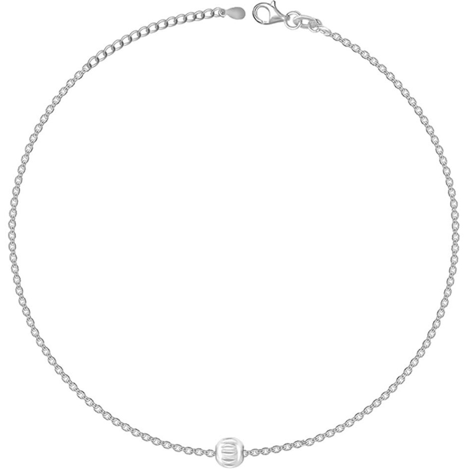 GIVA 925 Silver Minimal Bead Anklet (Single) |Rakhi Rakshabandhan Gift for Sister Bhabhi, Gifts for Women & Girls | With Certificate of Authenticity and 925 Stamp | 6 Months Warranty*