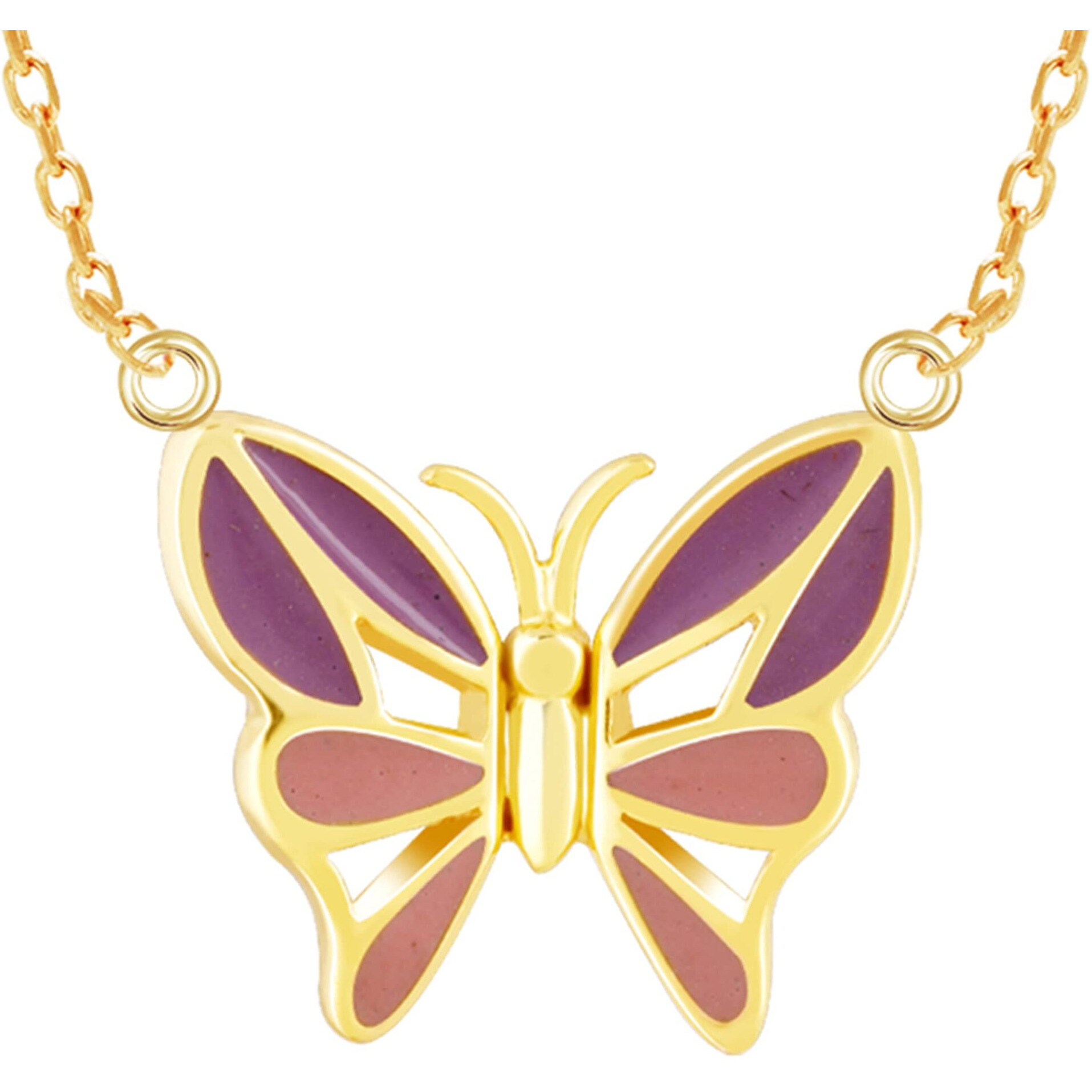 GIVA 925 Silver Golden Flutter With Joy Butterfly Necklace|Rakhi Rakshabandhan Gift For Sister Bhabhi,Women&Girls,Pendant To Gift|With Certificate Of Authenticity And 925 Stamp|6 Months Warranty