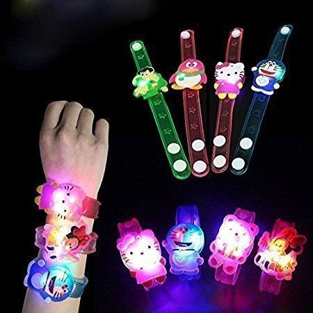 NGEL Cartoon Print LED Light Rakhi Bracelet for Girls and Boys (Multicolour, 12)