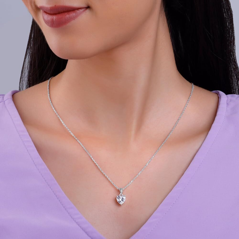 GIVA 925 Anushka Sharma Silver Solitaire Heart Pendant With Link Chain|Rakhi Rakshabandhan Gift For Sister Bhabhi, Women&Girls|With Certificate Of Authenticity And 925 Stamp|6 Month Warranty*