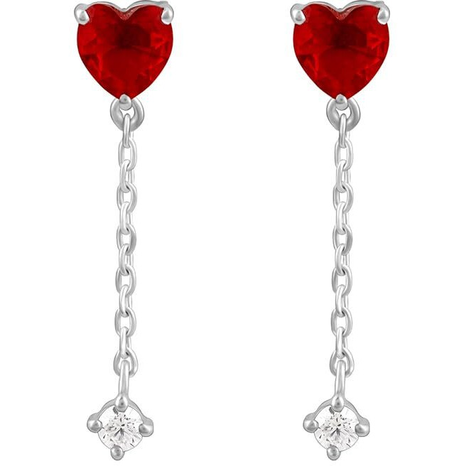 GIVA 925 Silver Heart Drop Danglers| Rakhi Rakshabandhan Gift for Sister Bhabhi, Gifts for Women & Girls | With Certificate of Authenticity and 925 Stamp | 6 Months Warranty*