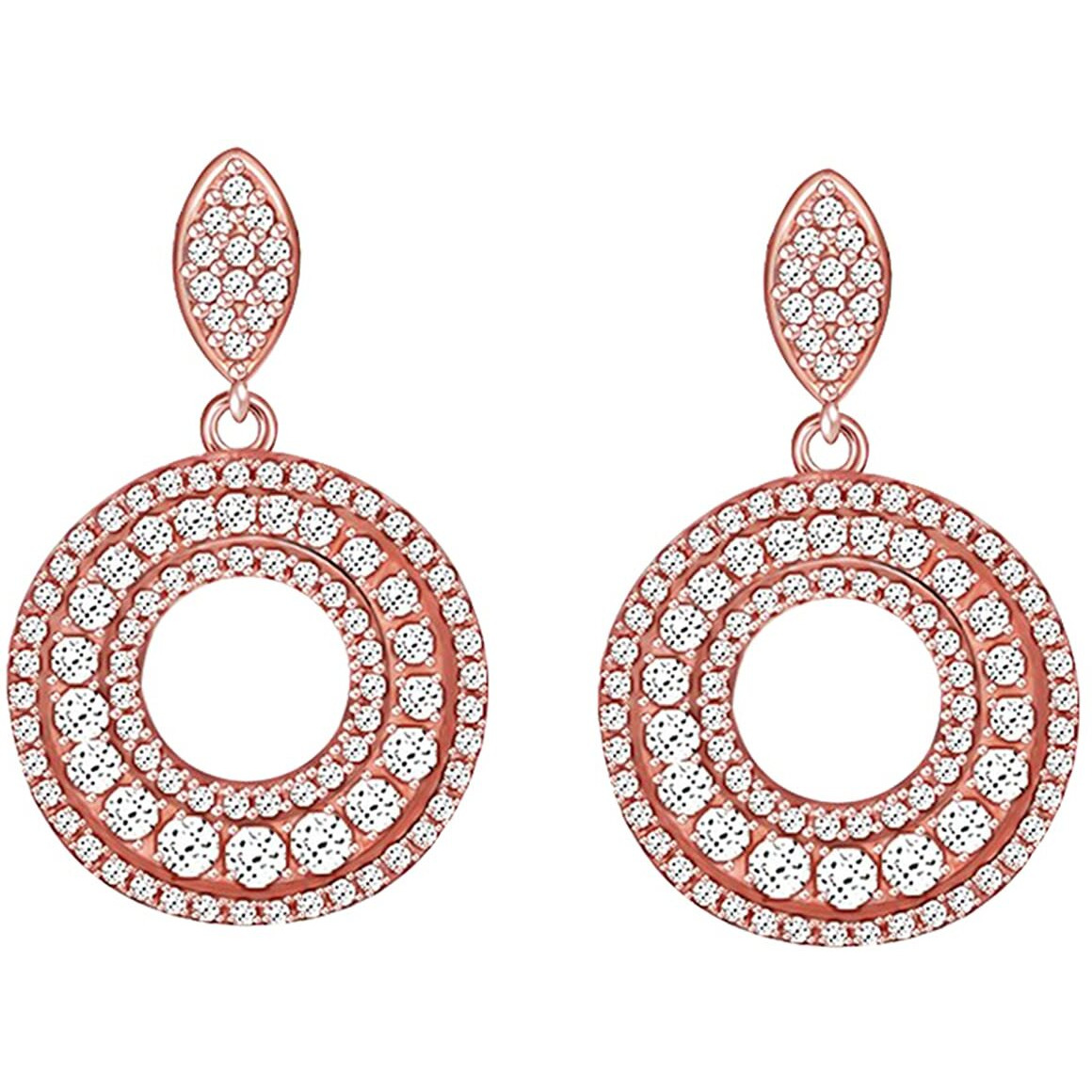 GIVA 925 Silver Classic Rose Gold Earring|Drop Gifts For Girlfriend,Rakhi Rakshabandhan Gift For Sister Bhabhi,Gifts For Women & Girls|With Certificate Of Authenticity And 925 Stamp|6 Month Warranty*