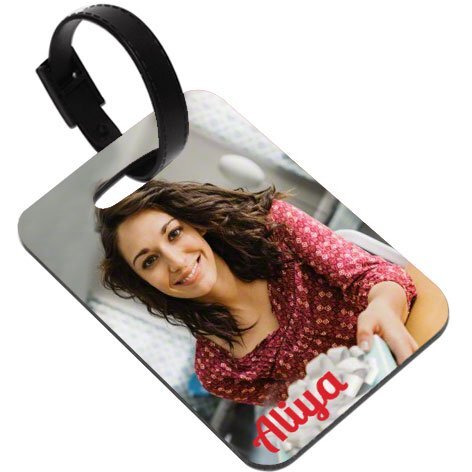 exciting Lives - Personalized Photo Luggage Tag with Name - Gift for Raksha Bandhan, Rakhi, Birthday, Anniversary, Trip, Gift for Brother, Sister, Father, Mother, Friends, Traveler - MDF Wood