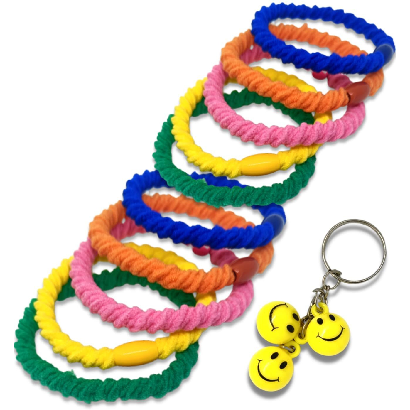 Quarya Rakhi for Brother Friendship Bands Bracelets Colourful Bands Rakhis Gift for Raksha Bandhan Friendship Day For Girls and Boys (Pack of 10 Rangoli Bands plus 1 Fancy Keychain)