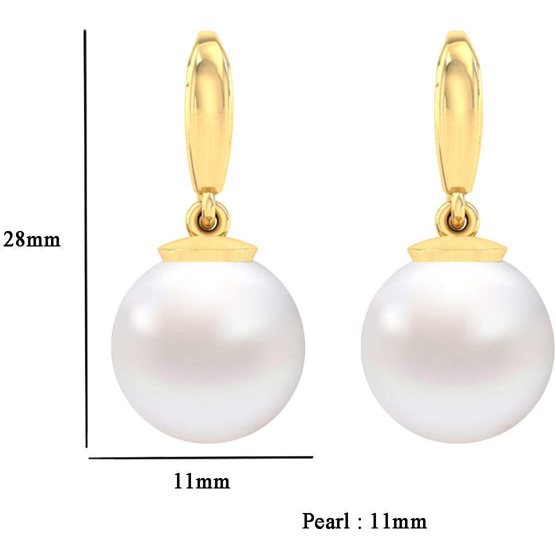 Clara 92.5 Sterling Silver Gold Plated Classic Pearl Earrings | Rakhi Rakshabandhan Gift for Sister Bhabhi| Gift for Women and Girls