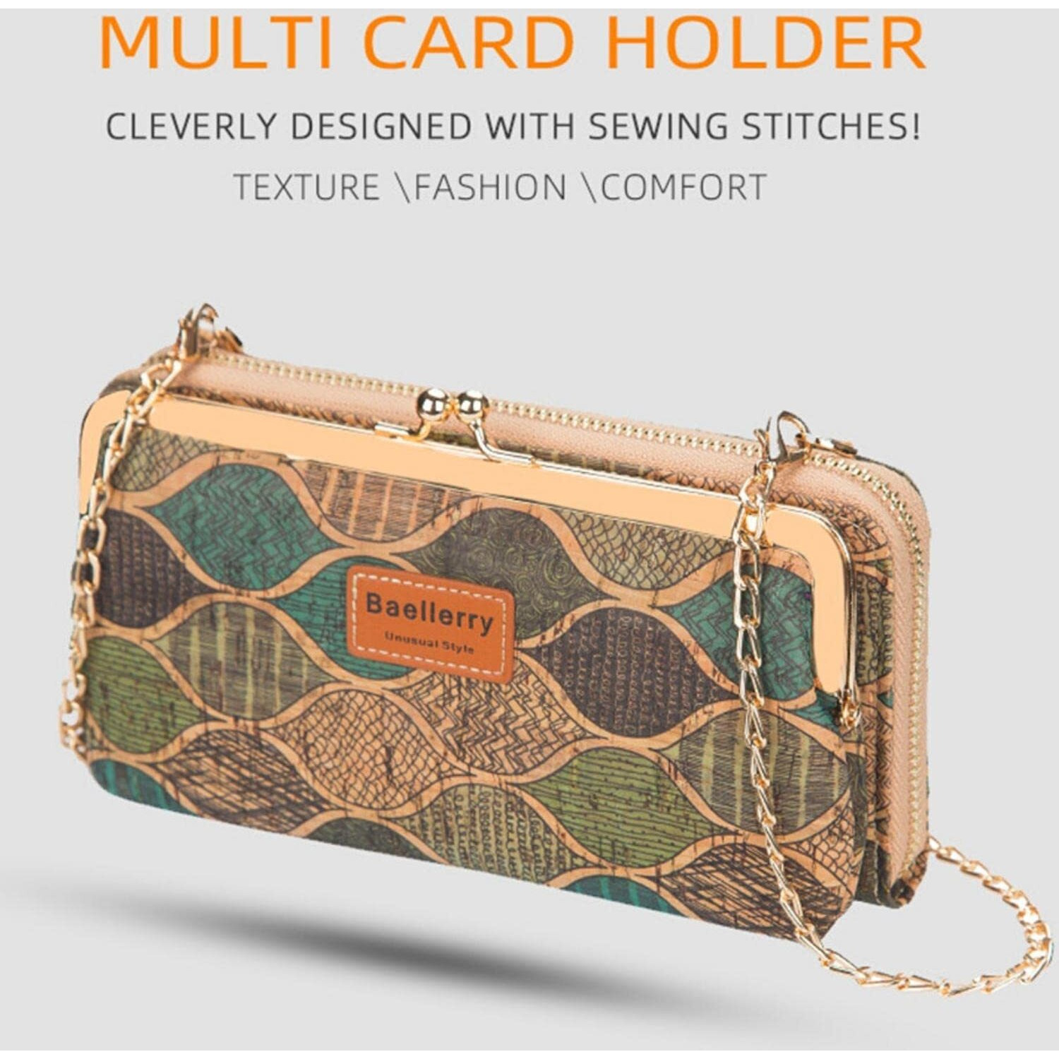 VISMIINTREND Stylish Leather Wallet Clutch Bags for Women & Girls | Hand Purse with Twist Lock, Ladies Crossbody Sling Bag Party Clutches for Birthday, Anniversary, Rakhi Gift for Sisters/Bhabhi