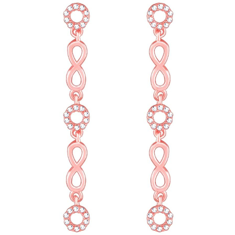 GIVA 925 Silver Rose Gold Infinite Connections Earrings| Rakhi Rakshabandhan Gift for Sister Bhabhi, Gifts for Women & Girls | With Certificate of Authenticity and 925 Stamp | 6 Months Warranty*