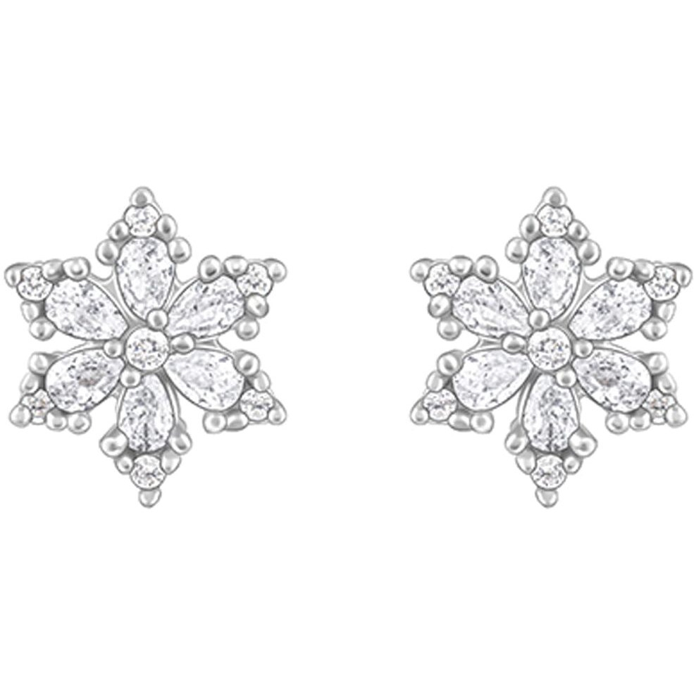 GIVA 925 Silver Flowery Snowflake Studs| Rakhi Rakshabandhan Gift for Sister Bhabhi, Gifts for Women & Girls | With Certificate of Authenticity and 925 Stamp | 6 Months Warranty*