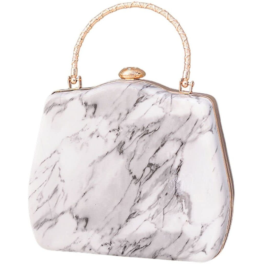 VISMIINTREND Womens Stylish Acrylic Marble Clutch Sling Hobo Handbags for Women & Girls| Side Shoulder Purse for Birthday, Cocktail Party, Anniversary Gift for Wife, Rakhi Gifts for Sister/Bhabhi