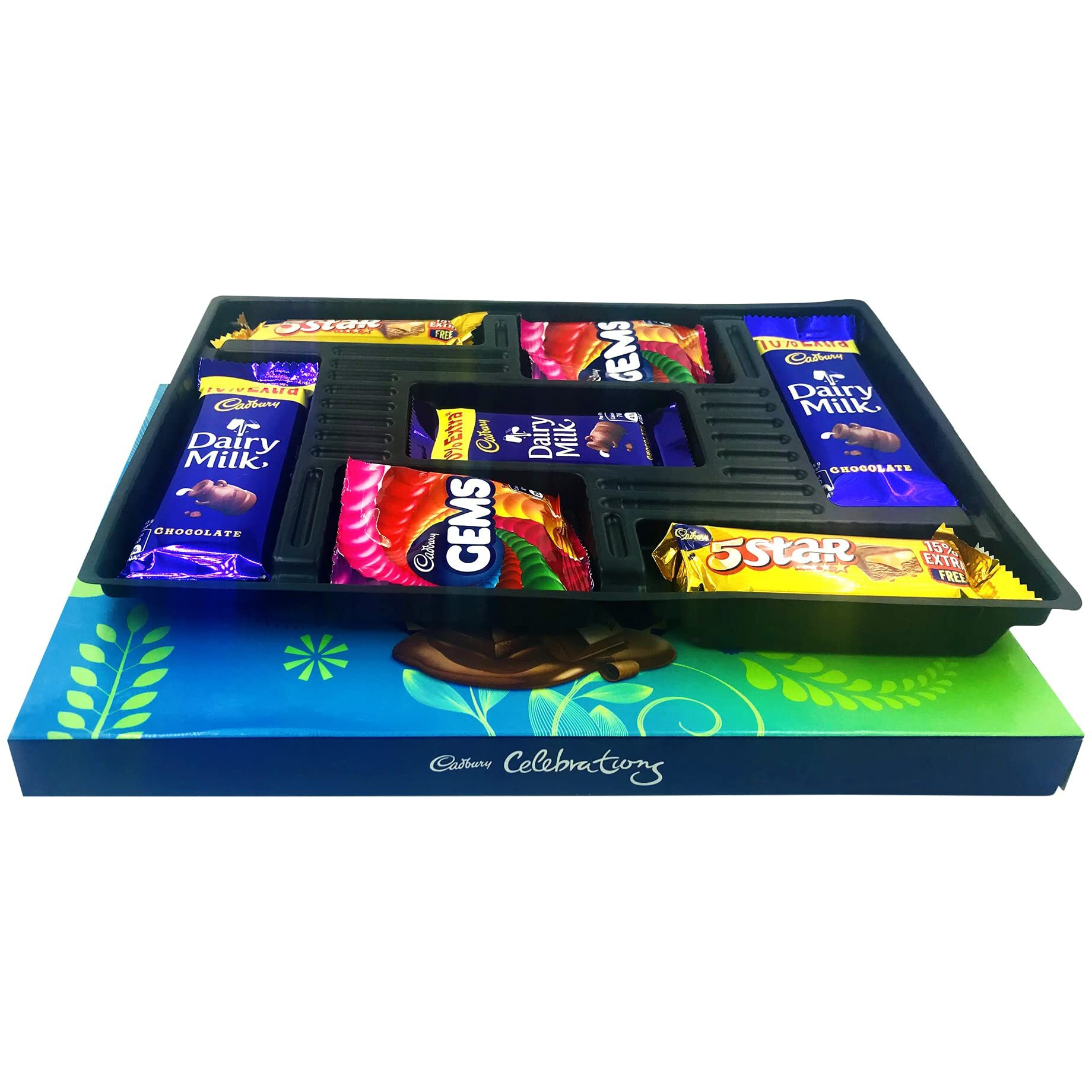 Almoda Creations Rakhi Gift Hamper For Brother 8 Pieces Panchdhatu Handpicked Rakhi with Personalized Message Rakhi Greeting Card, Chocolates, Roli Moli, Kalawa & Rakhi Gift Box