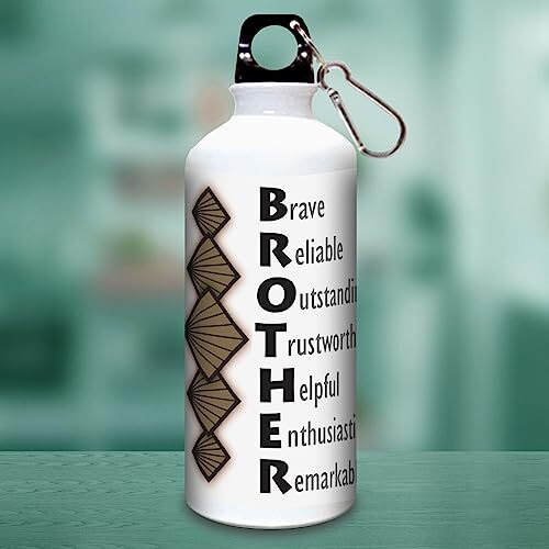 exciting Lives - Special Brother Sipper Bottle - Gift for Brothers, Bro, Bhai, Gift for Raksha Bandhan, Rakhi, Christmas Day, Farewell, Birthday, Bhai Dooj, Rakhi Gift - White Metal - 600ml