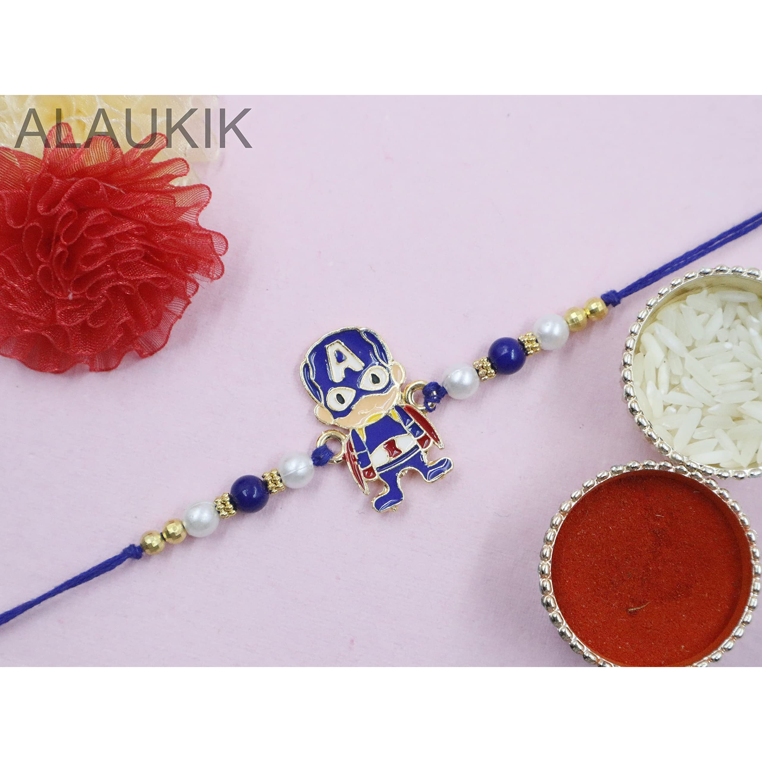 Alaukik Kids Cartoon Rakhi/Toy Rakhi for Kids Brother/Sister - Rakhi with Roli Chawal