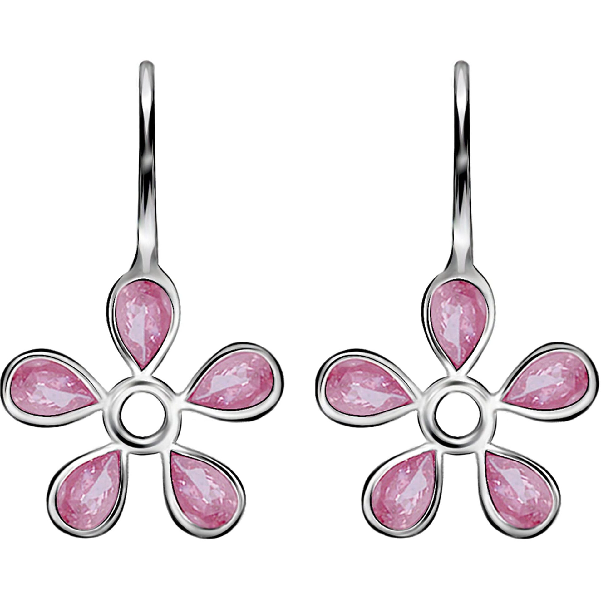 GIVA 925 Silver Pink Dahlia Earrings | Gifts for Girlfriend, Rakhi Rakshabandhan Gift for Sister Bhabhi, Gifts for Women & Girls | With Certificate of Authenticity and 925 Stamp | 6 Month Warranty*